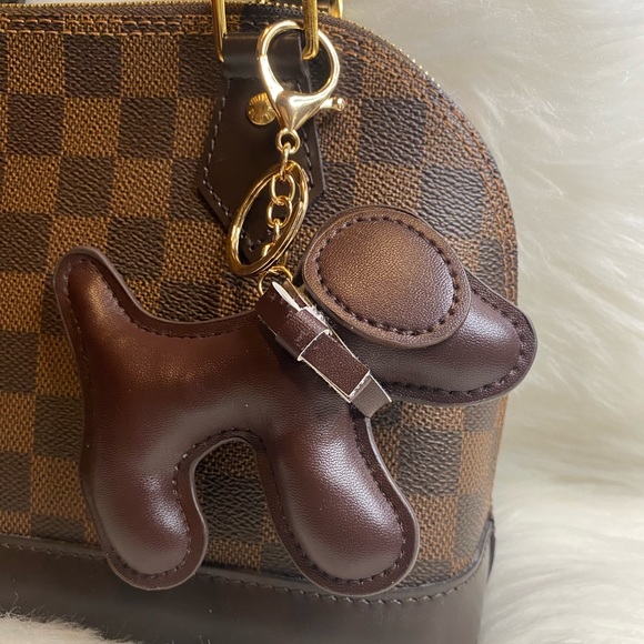 Accessories - Dog Bag Charm Keychain Purse charm Plush brown New